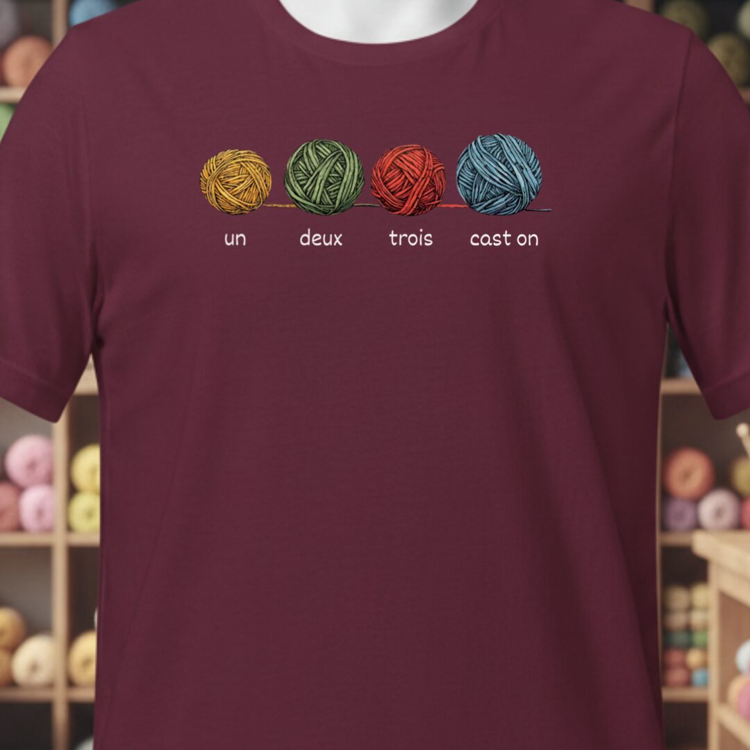 Un Deux Trois Cast On T-Shirt Maroon t-shirt