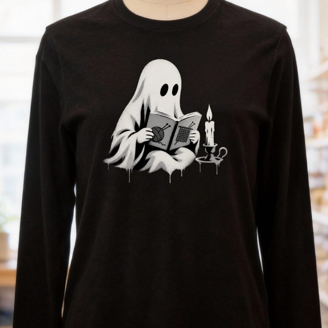 Unfinished Patterns Long Sleeve Tee Black t-shirt