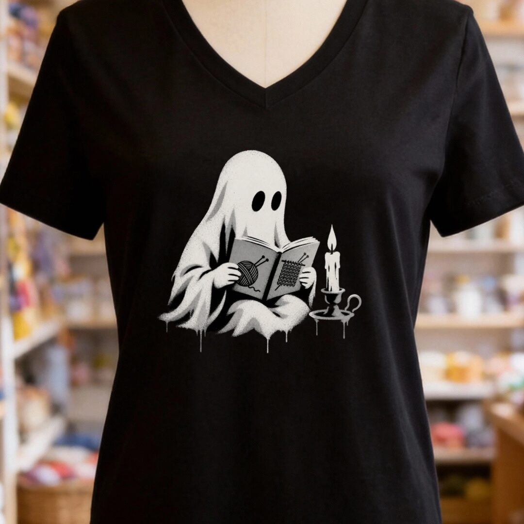 Unfinished Patterns V-Neck T-Shirt Black t-shirt