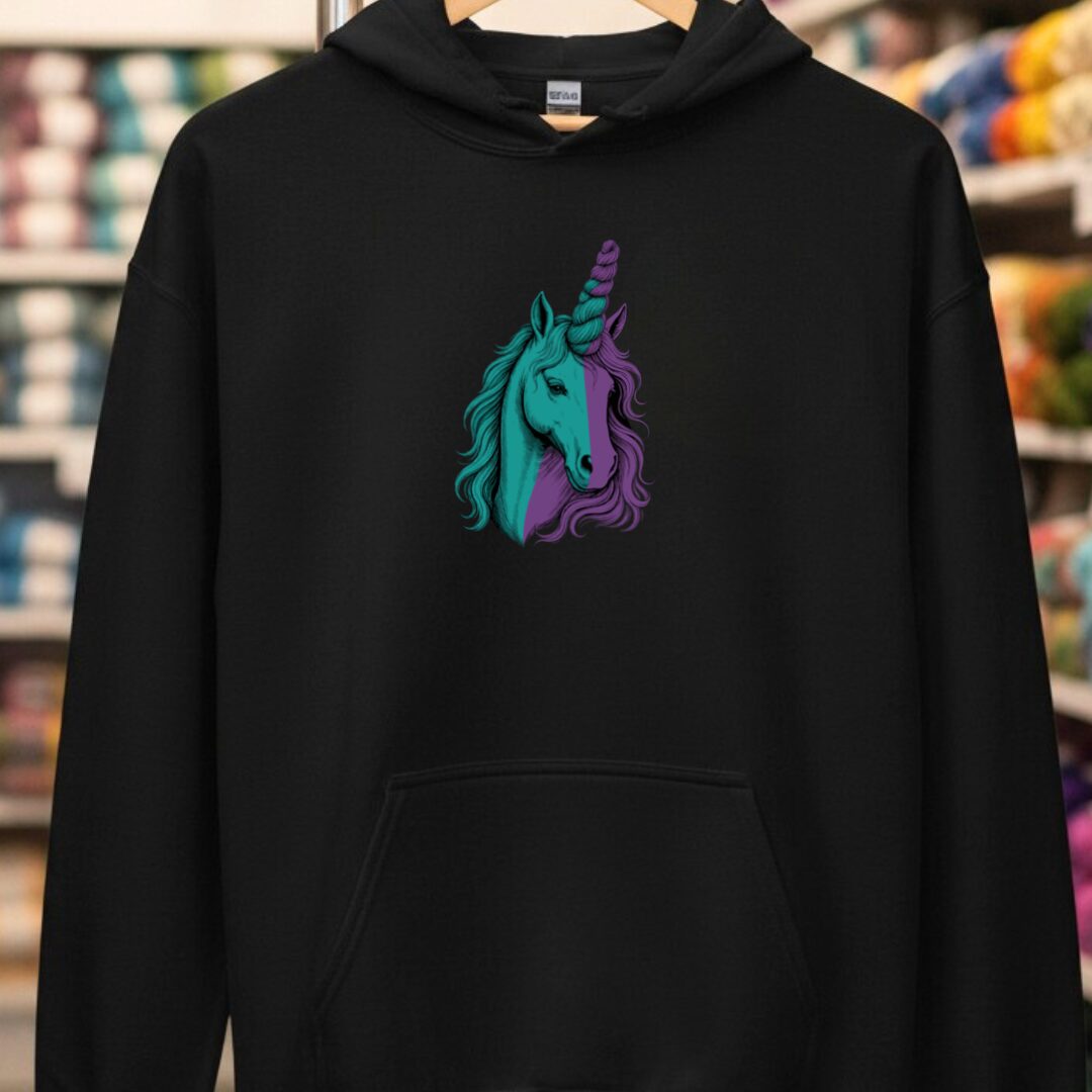 Unicorn Hoodie Black t-shirt