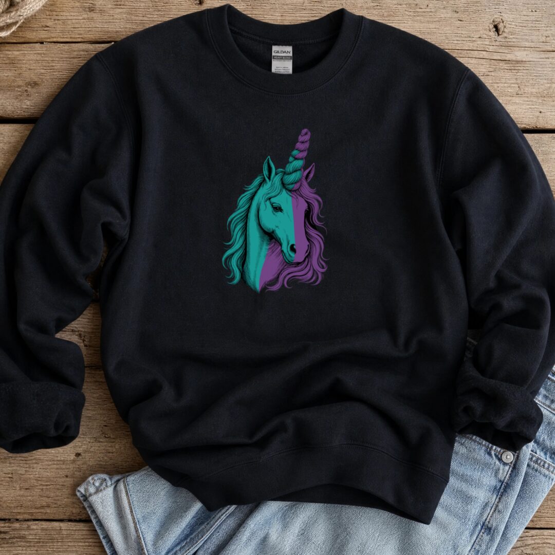 Unicorn Sweatshirt Black t-shirt