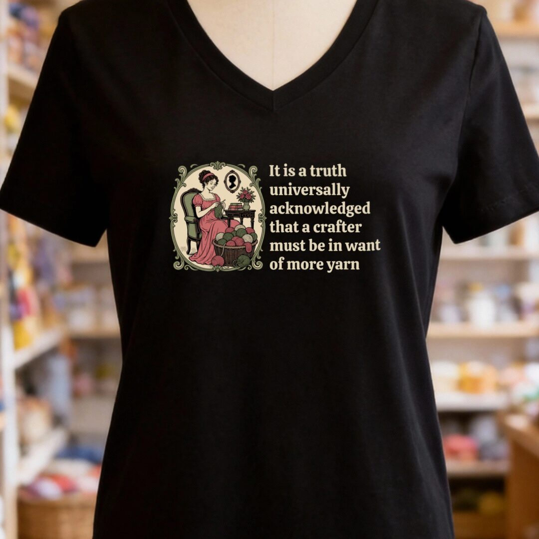 Universally Acknowledged V-Neck T-Shirt Black t-shirt