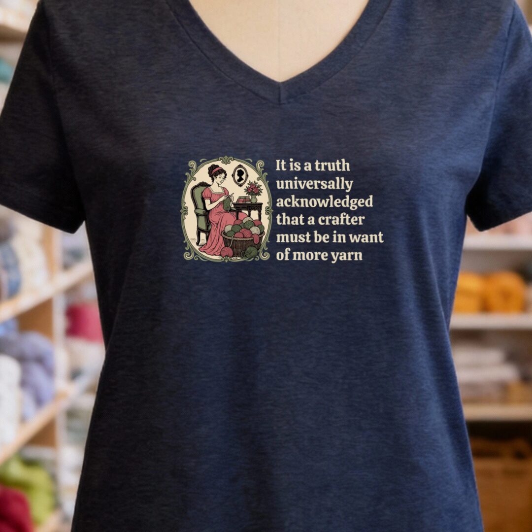 Universally Acknowledged V-Neck T-Shirt Navy t-shirt