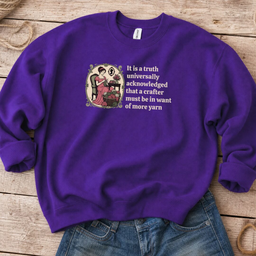 Universally Acknowledged Sweatshirt Purple t-shirt