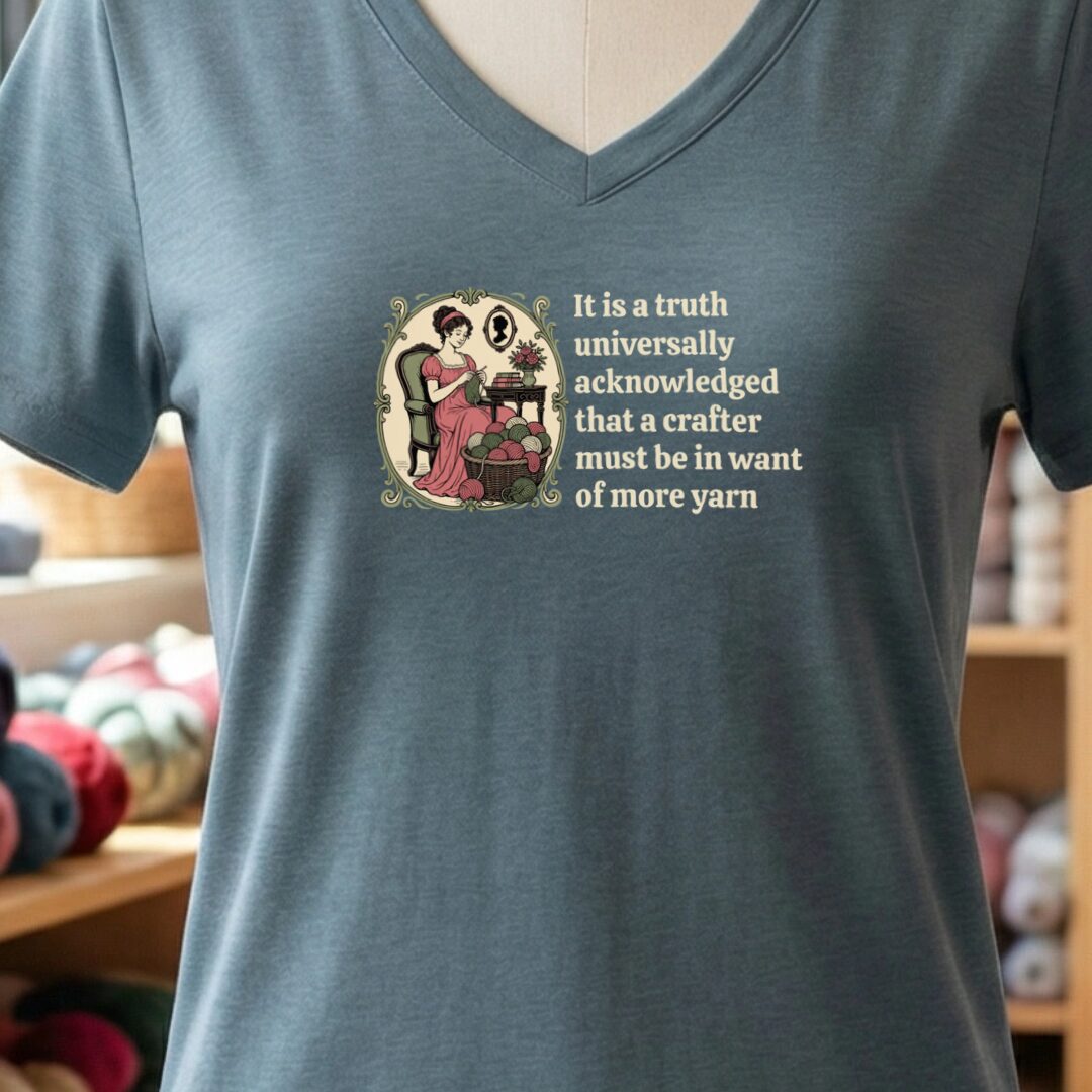 Universally Acknowledged V-Neck T-Shirt Slate t-shirt