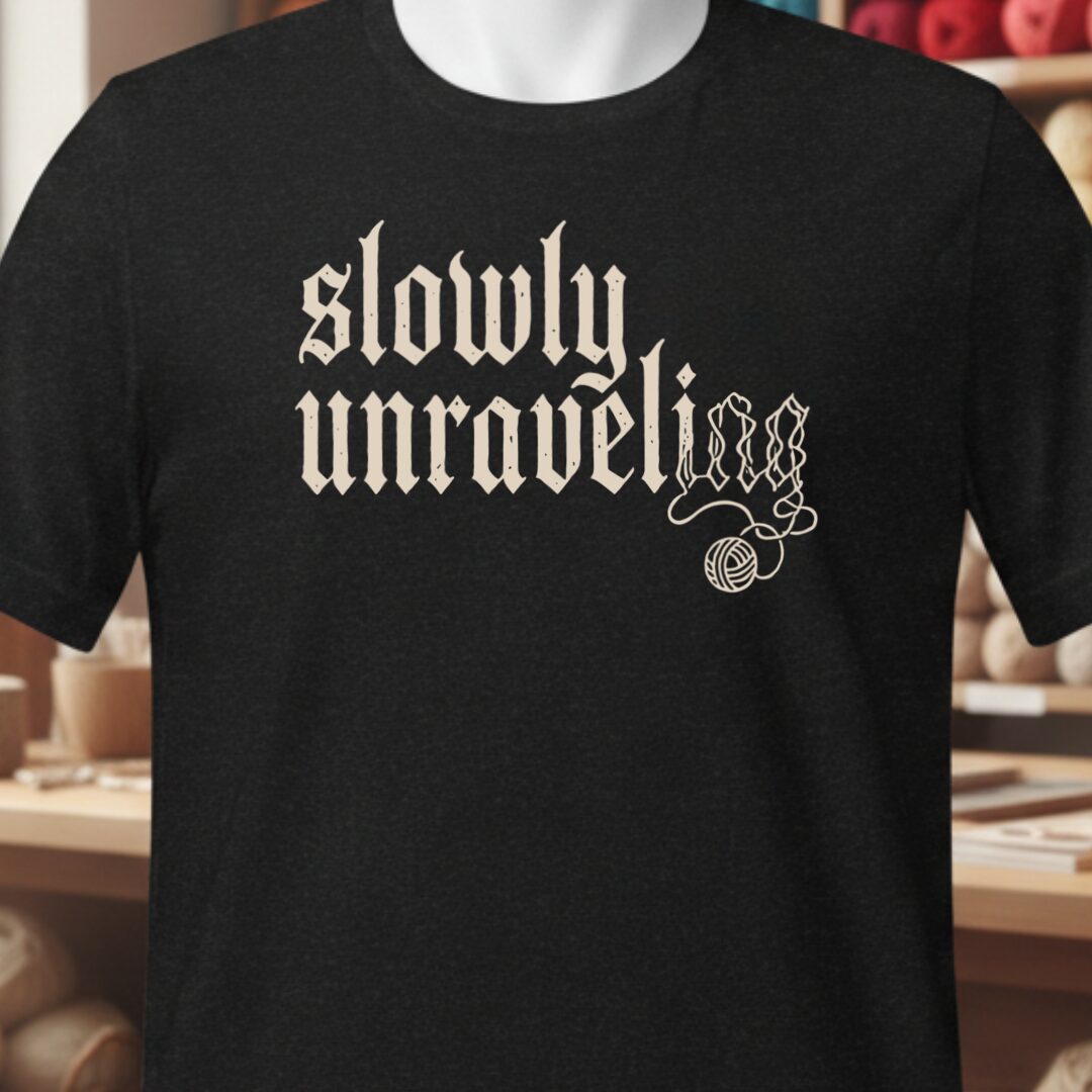 Unraveling T-Shirt Black t-shirt