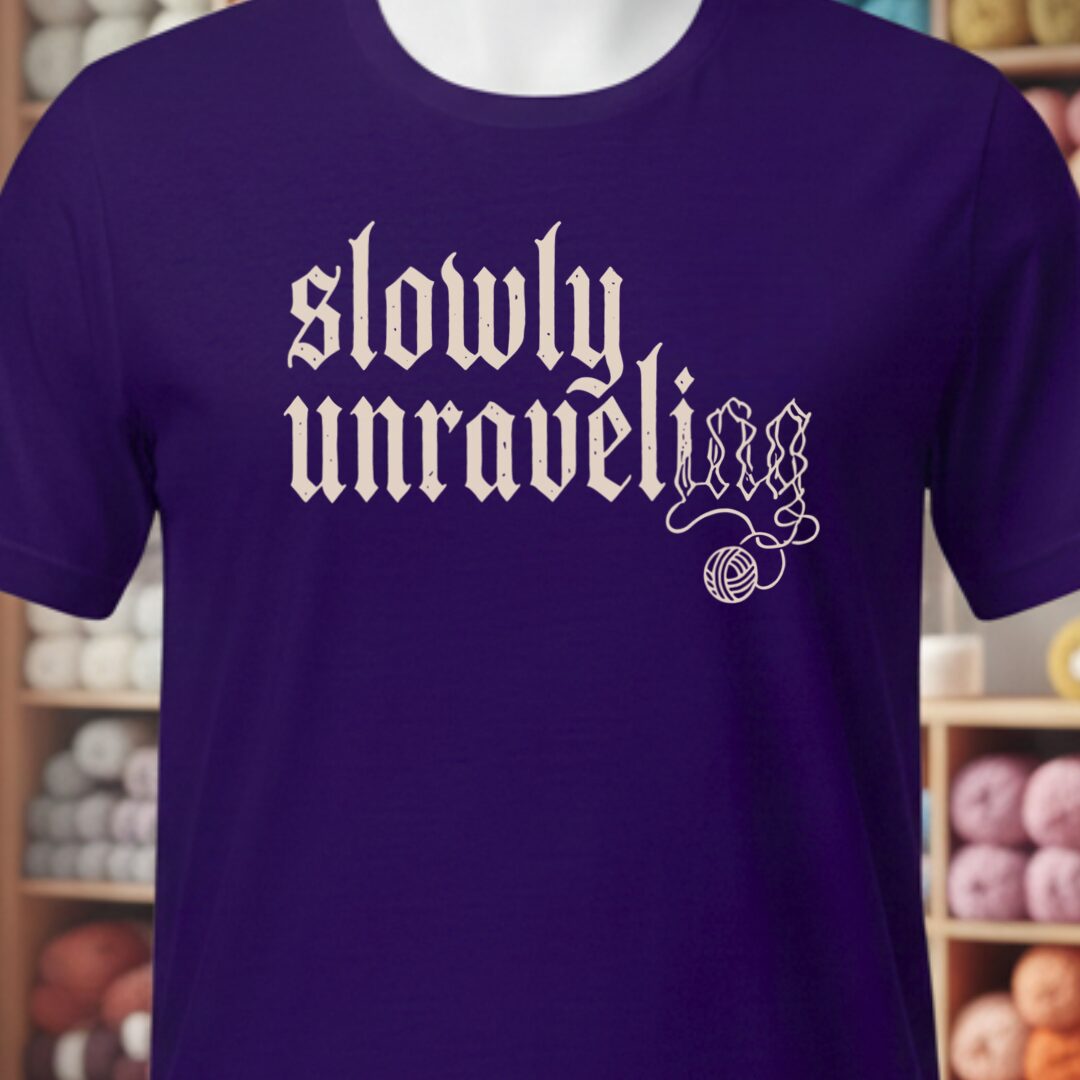 Unraveling T-Shirt Purple t-shirt