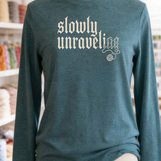 Unraveling Teal Blue Long Sleeve Tee.jpg
