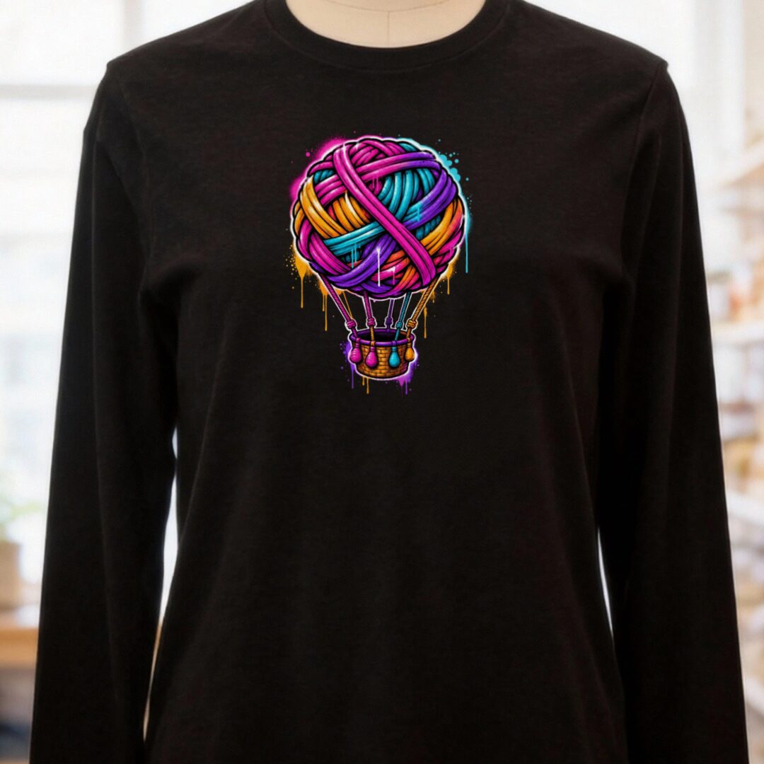Up And Away Long Sleeve Tee Black t-shirt