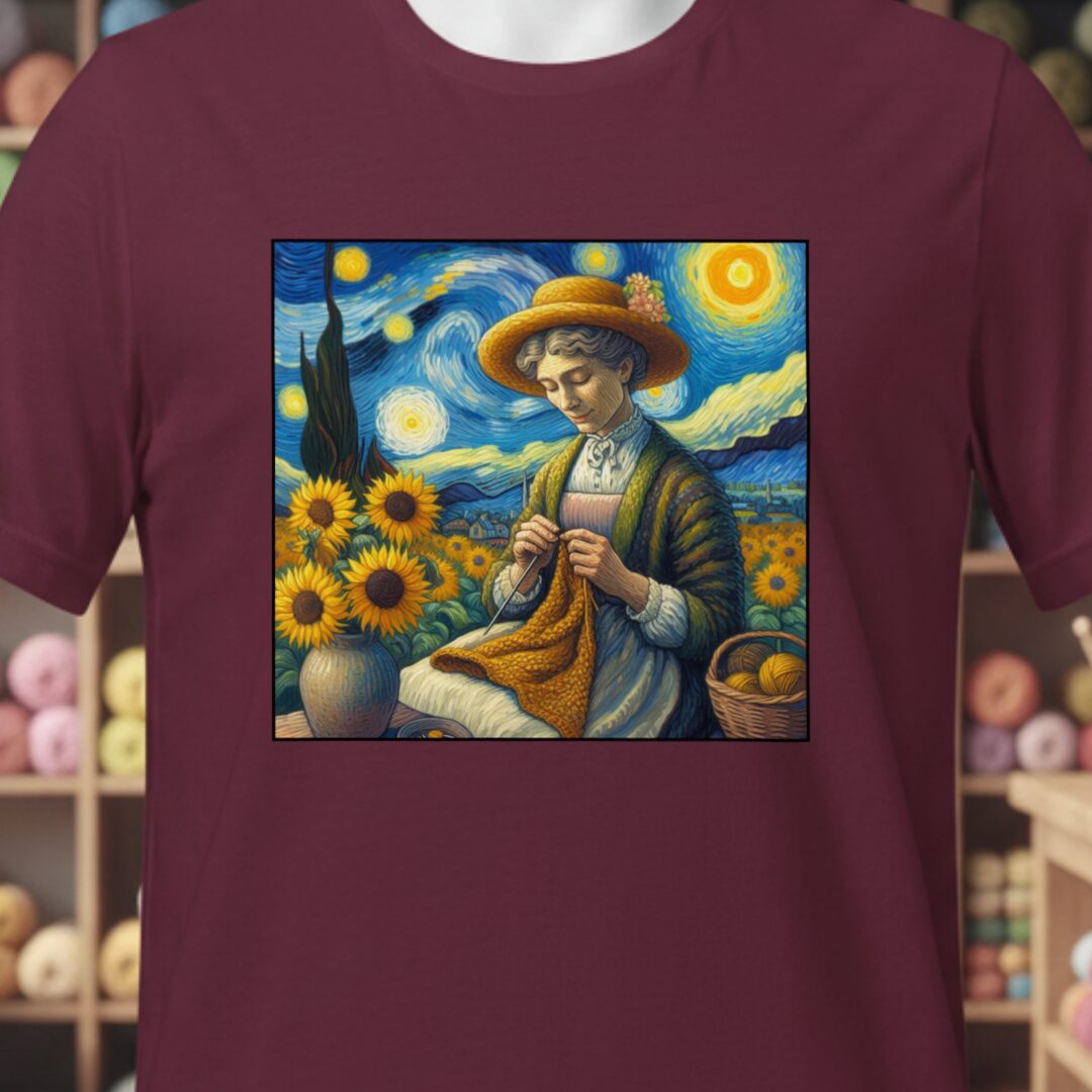 Van Gogh T-Shirt Maroon t-shirt