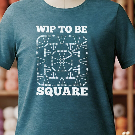 WIP to be Square T-Shirt Teal Blue t-shirt