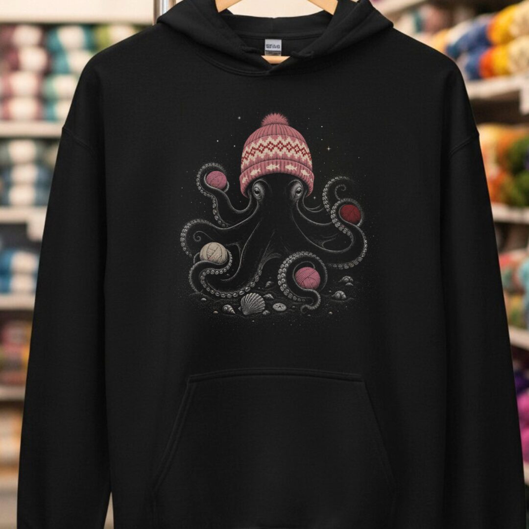 Warm Octopus Black Hoodie.jpg