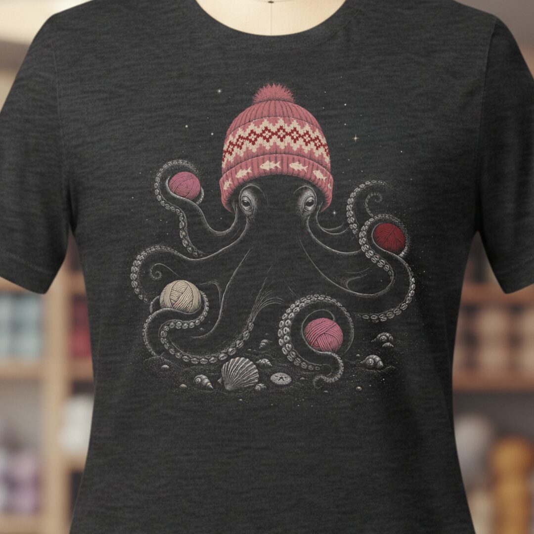 Warm Octopus Dark Grey T-Shirt.jpg