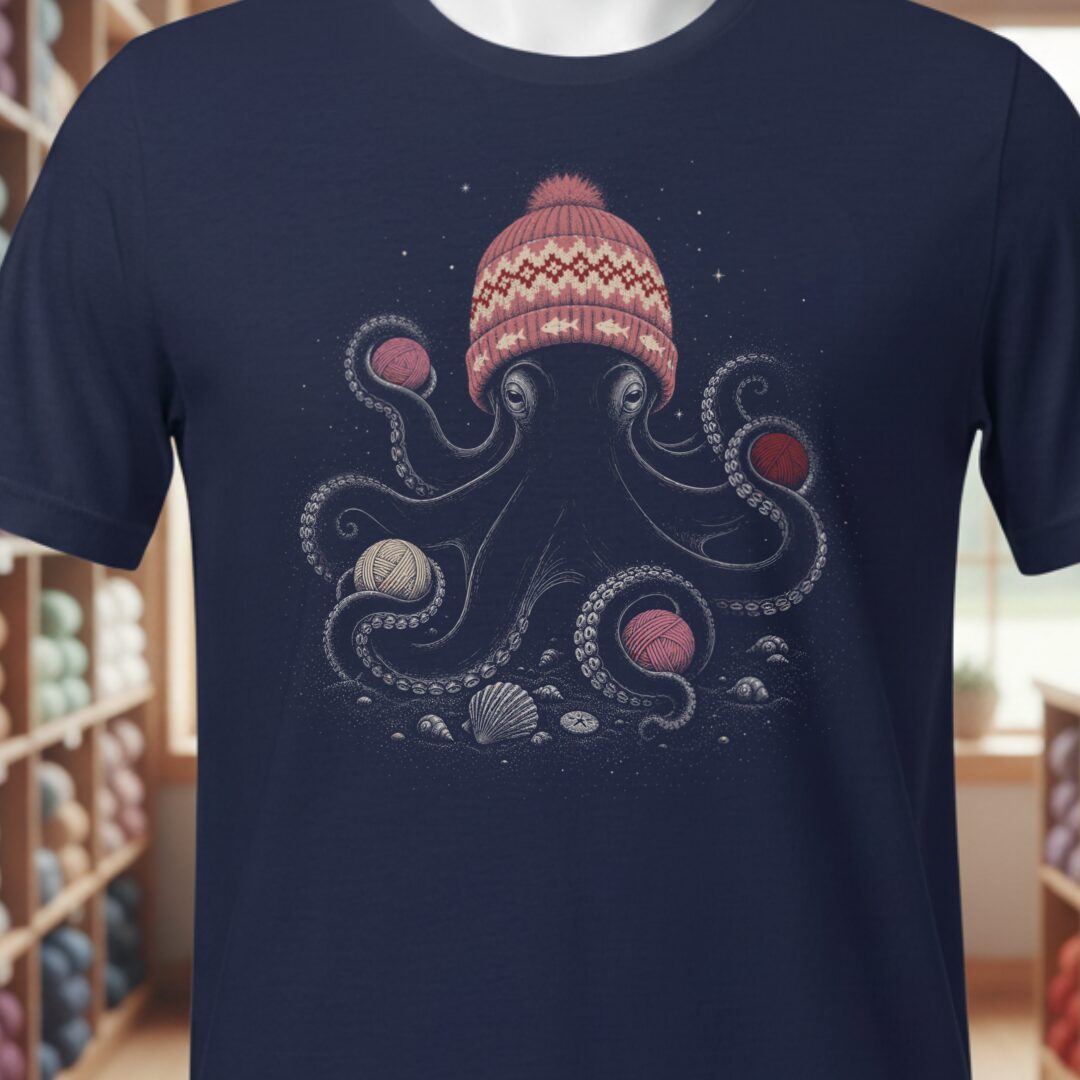 Warm Octopus Navy T-Shirt.jpg