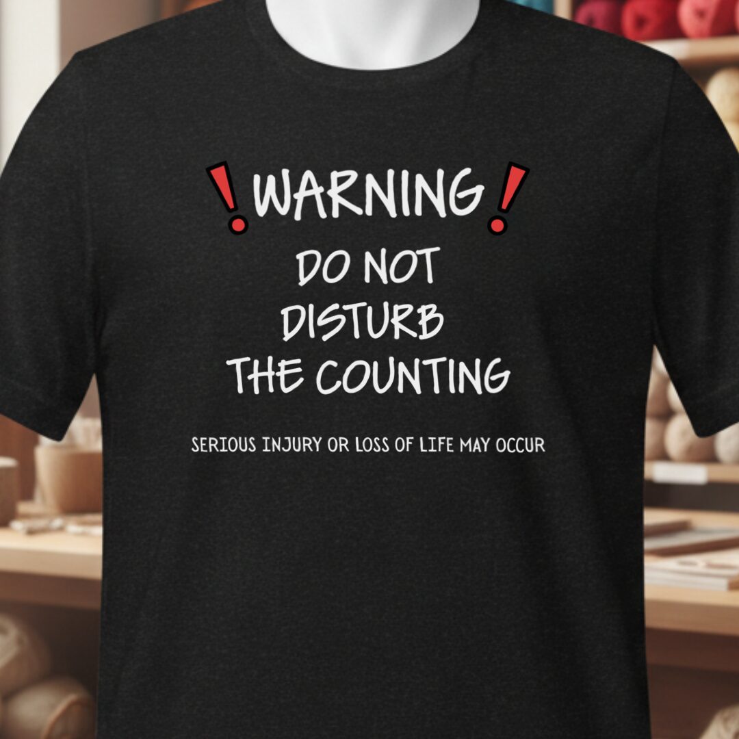 Warning Counting T-Shirt Black t-shirt