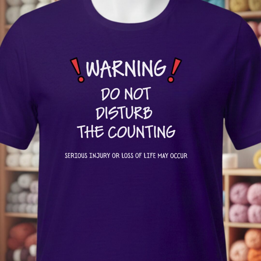 Warning Counting T-Shirt Purple t-shirt