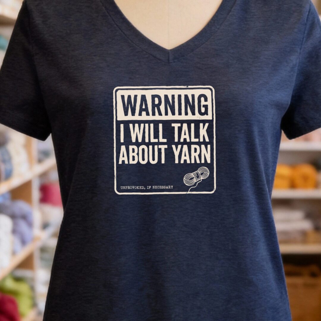 Warning Navy V Neck.jpg