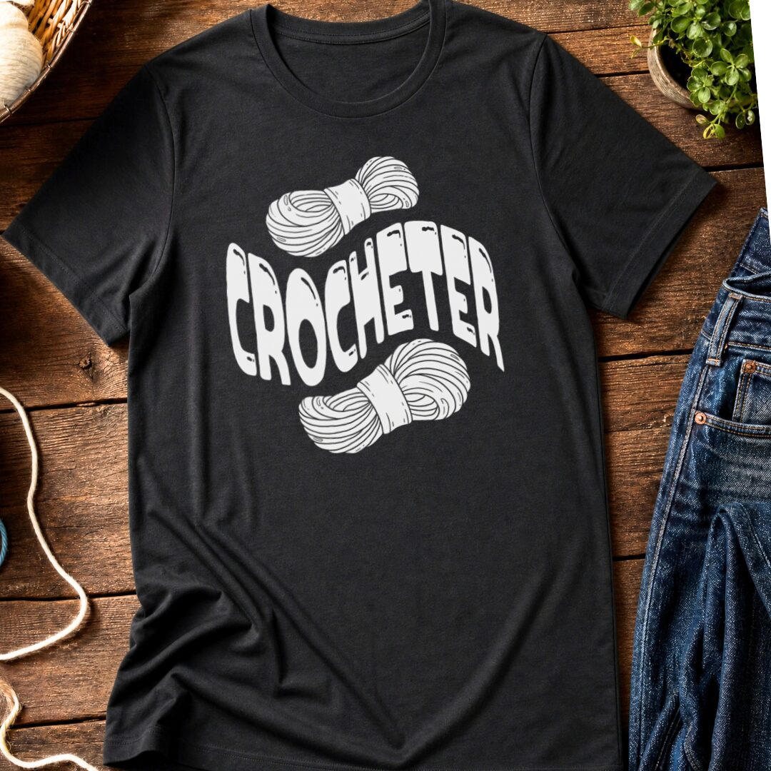 Warped Crocheter T-Shirt Black t-shirt