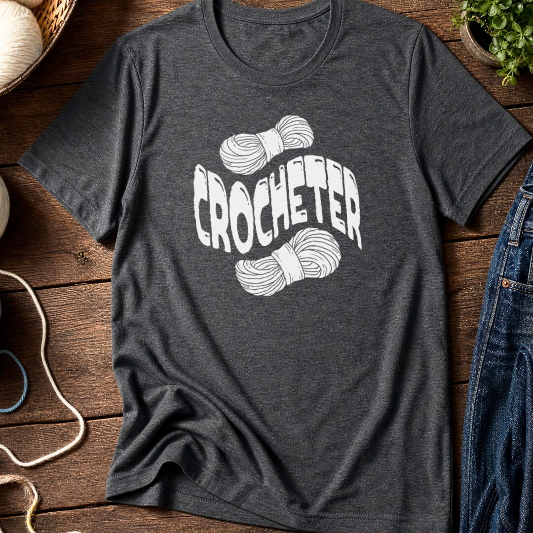 Warped Crocheter T-Shirt Dark Grey t-shirt