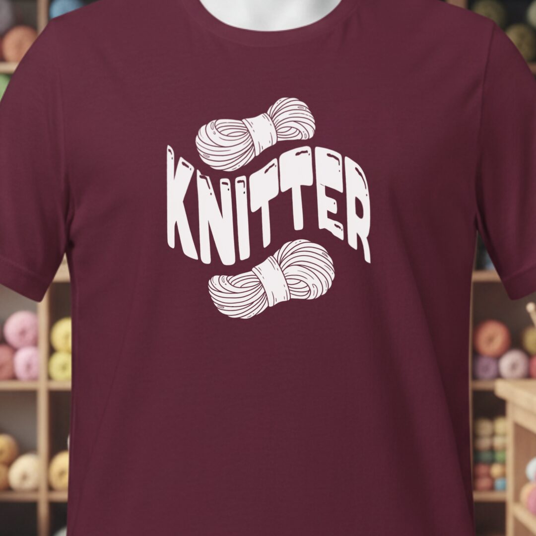 Warped Knitter T-Shirt Maroon t-shirt