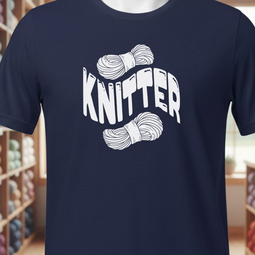 Warped Knitter T-Shirt Navy t-shirt
