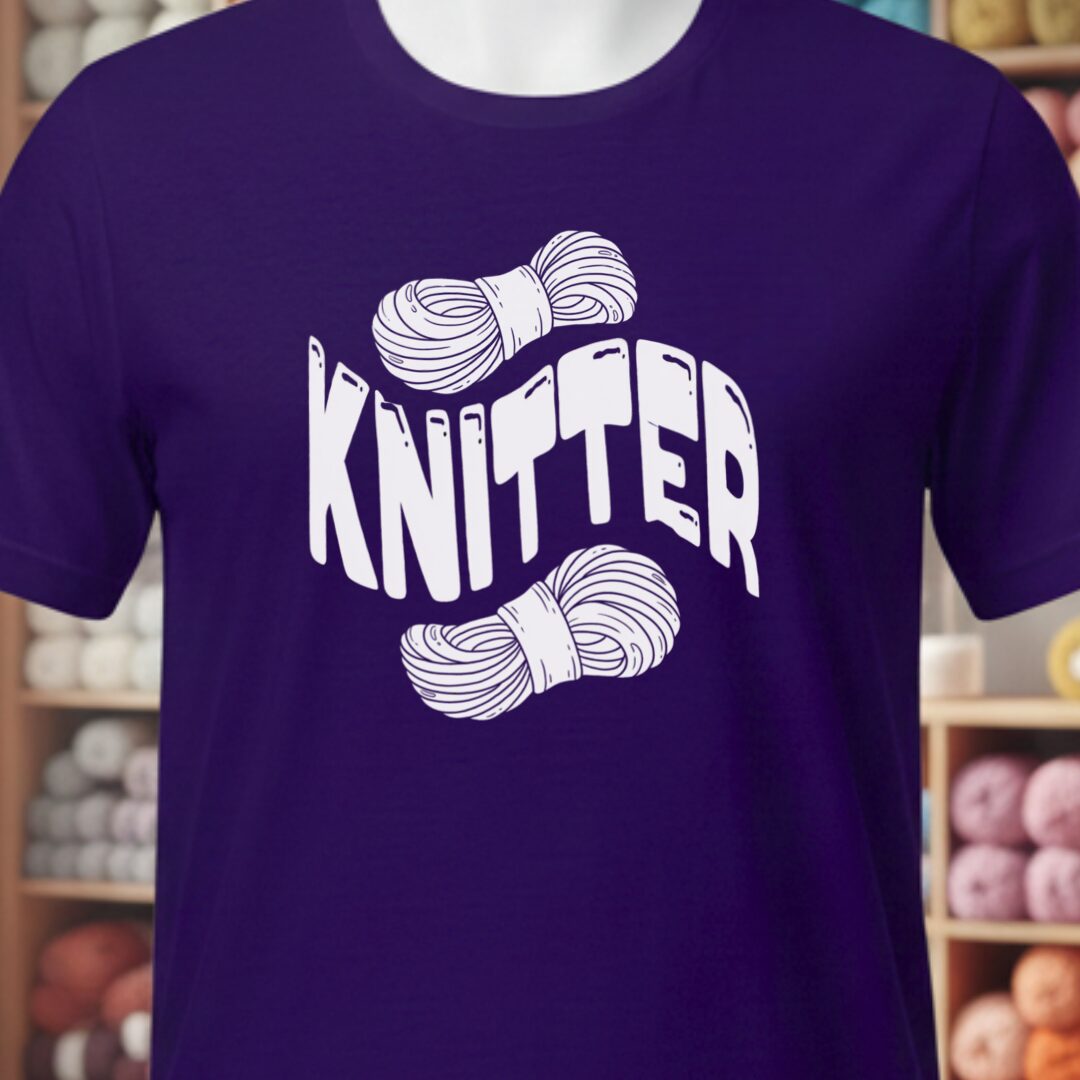 Warped Knitter T-Shirt Purple t-shirt