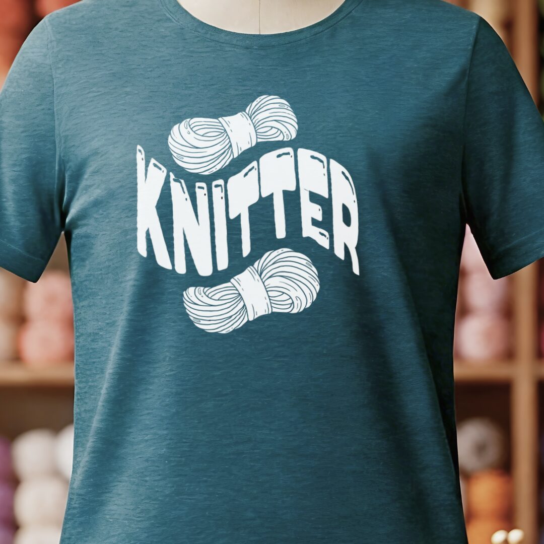 Warped Knitter T-Shirt Teal Blue t-shirt