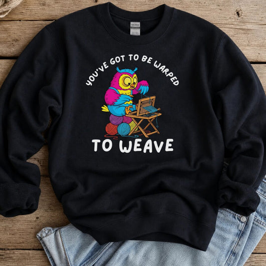 Warped to Weave Sweatshirt Black t-shirt