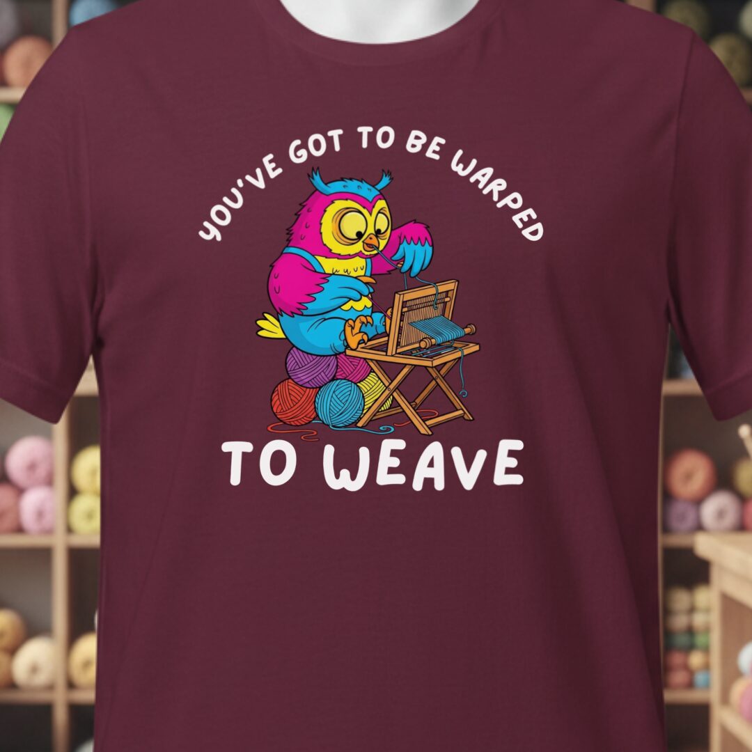 Warped to Weave T-Shirt Maroon t-shirt