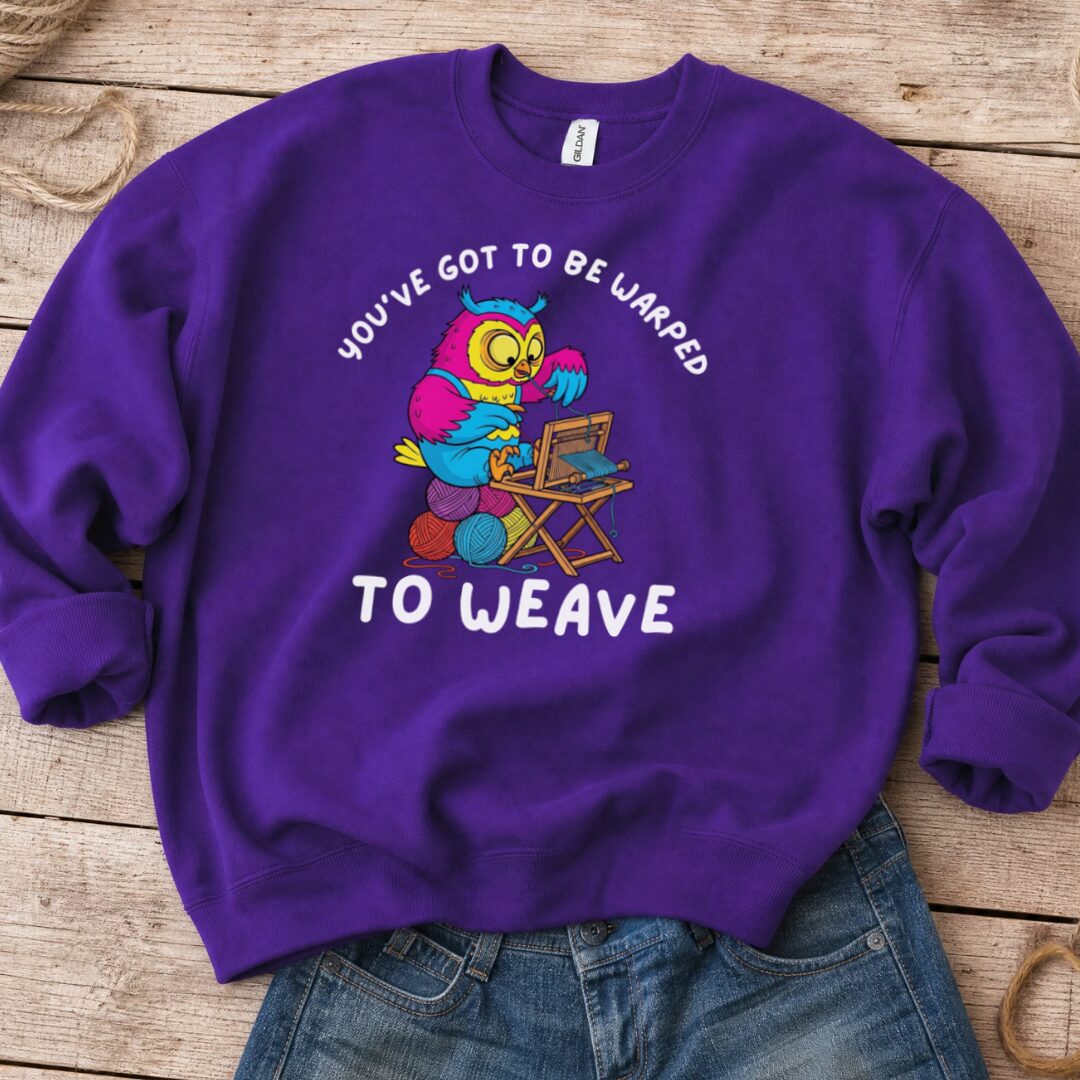Warped to Weave Sweatshirt Purple t-shirt