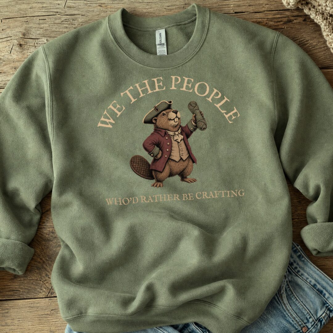 We The People Military Green Sweatshirt.jpg
