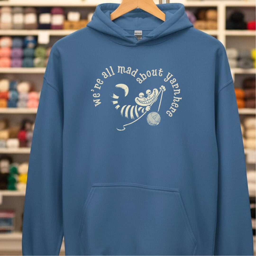 We're All Mad Here Indigo Blue Hoodie.jpg