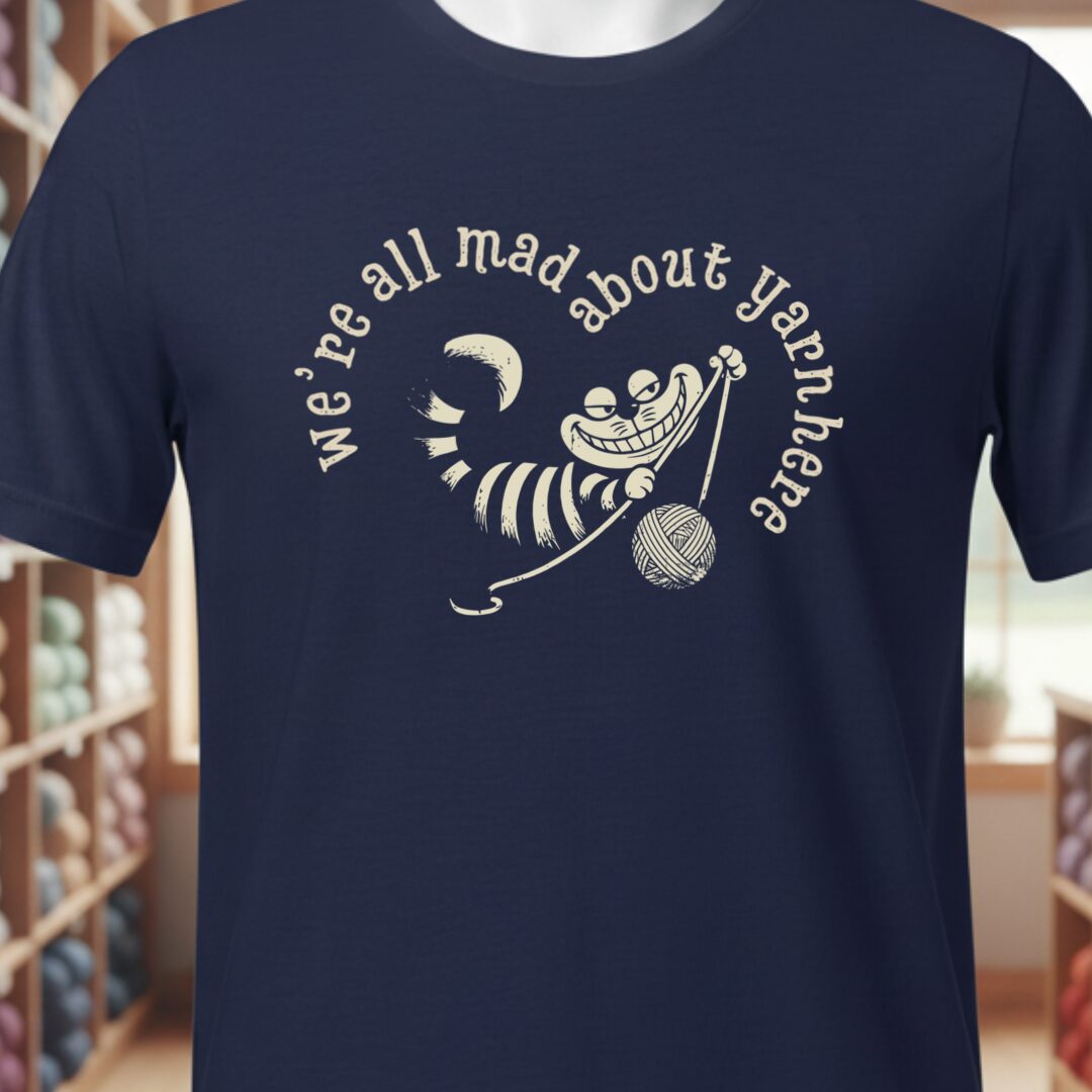 We're All Mad Here T-Shirt Navy t-shirt