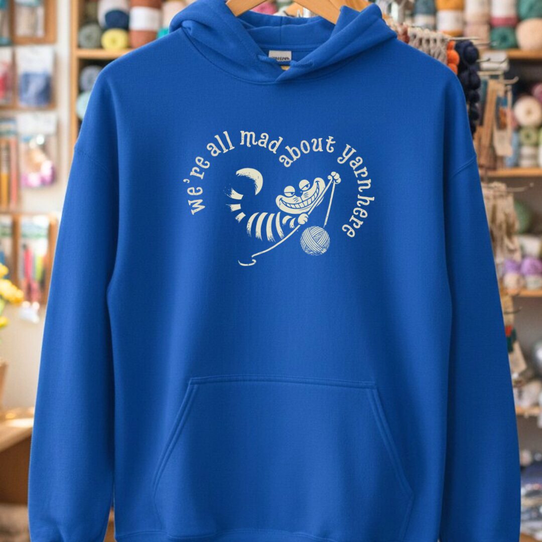 We're All Mad Here Royal Hoodie.jpg