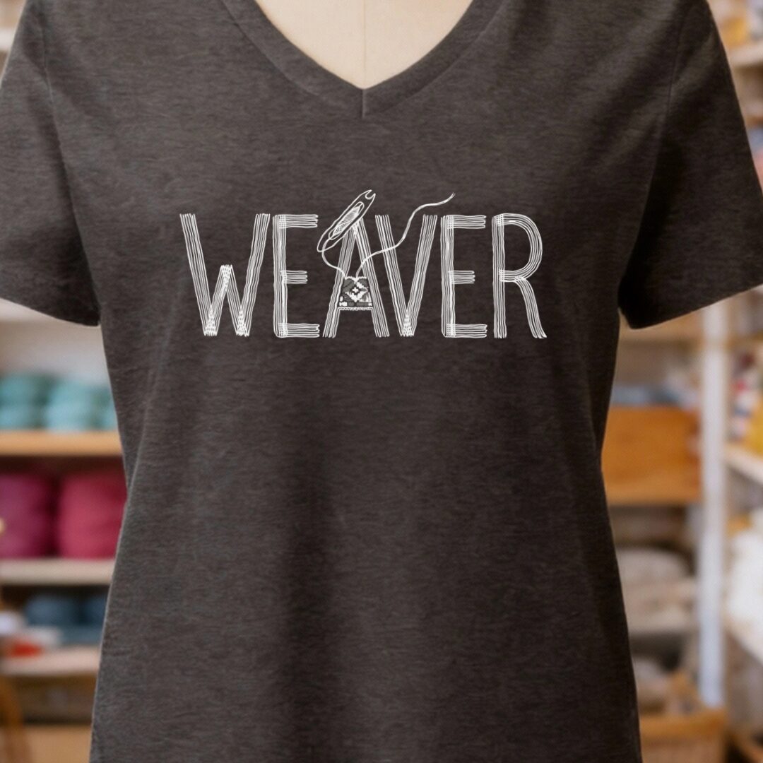 Weaver Text V-Neck T-Shirt Dark Grey t-shirt