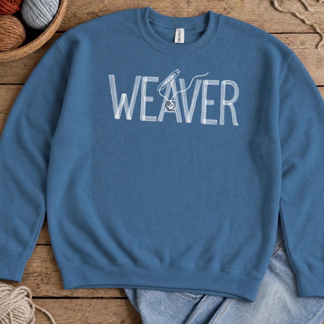 Weaver Text Indigo Blue Sweatshirt.jpg