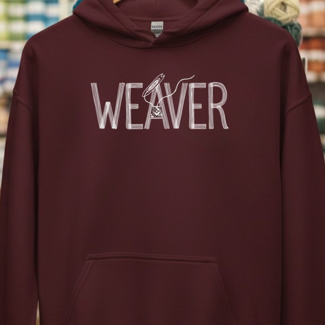 Weaver Text Maroon Hoodie.jpg