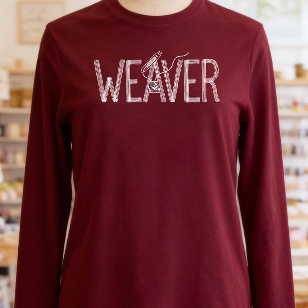 Weaver Text Maroon Long Sleeve Tee.jpg