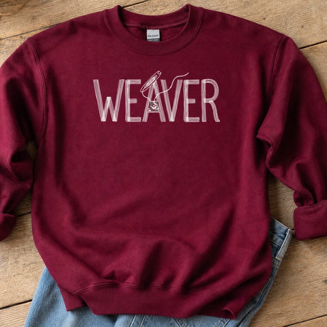 Weaver Text Maroon Sweatshirt.jpg