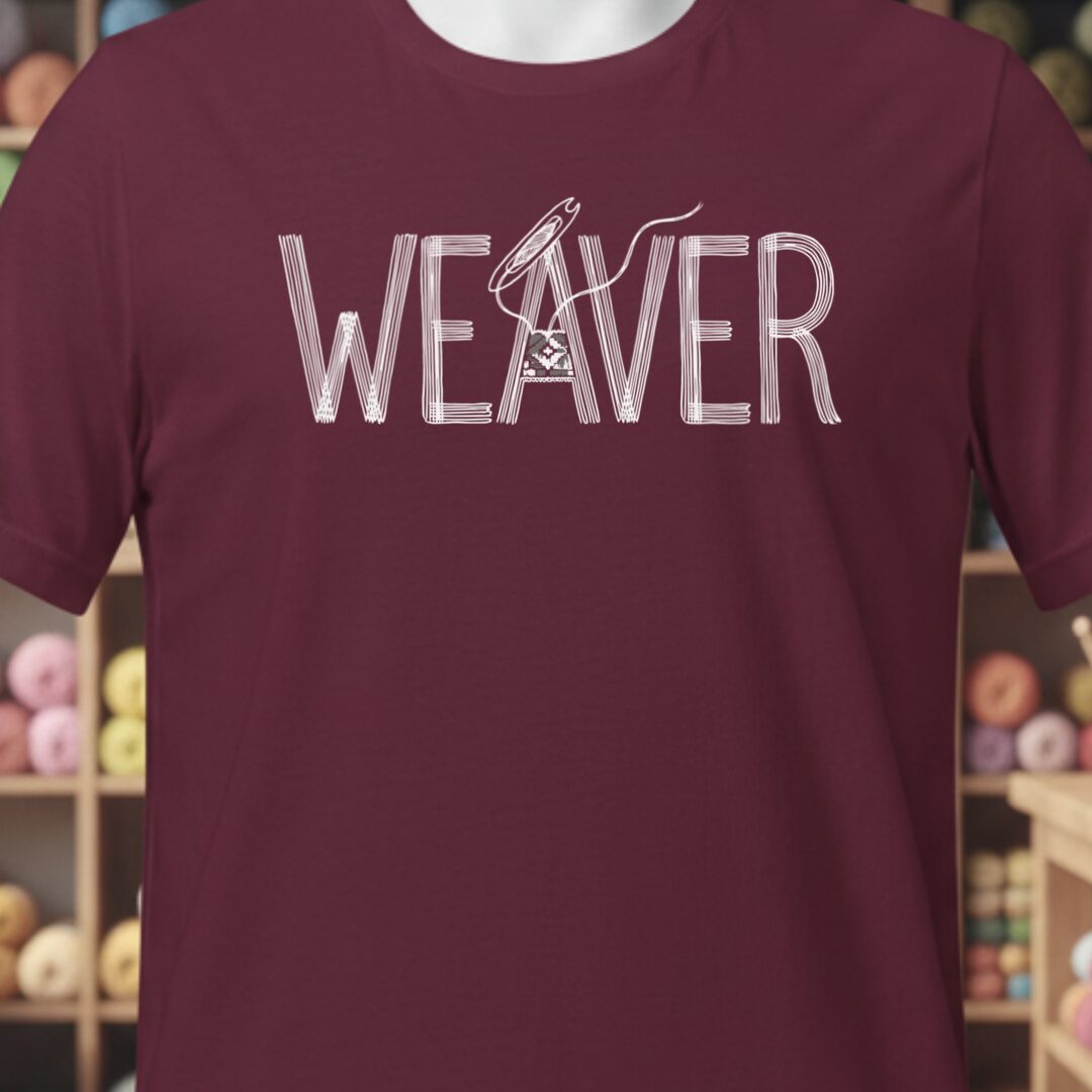 Weaver Text T-Shirt Maroon t-shirt