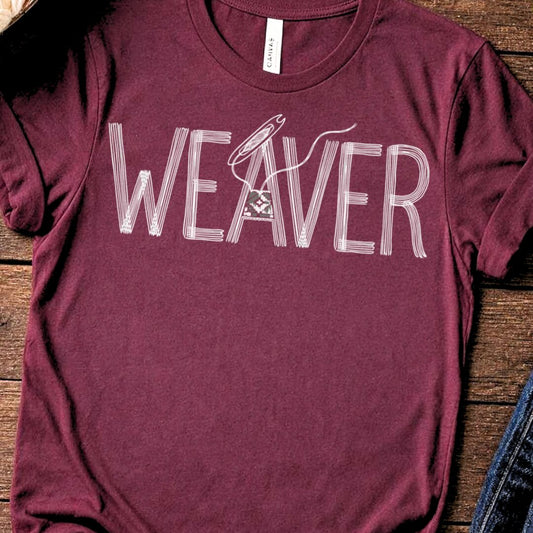 Weaver Text T-Shirt Maroon t-shirt