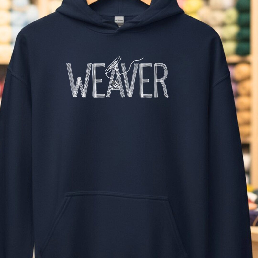 Weaver Text Navy Hoodie.jpg
