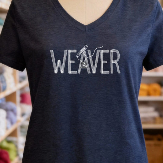 Weaver Text Navy V Neck.jpg