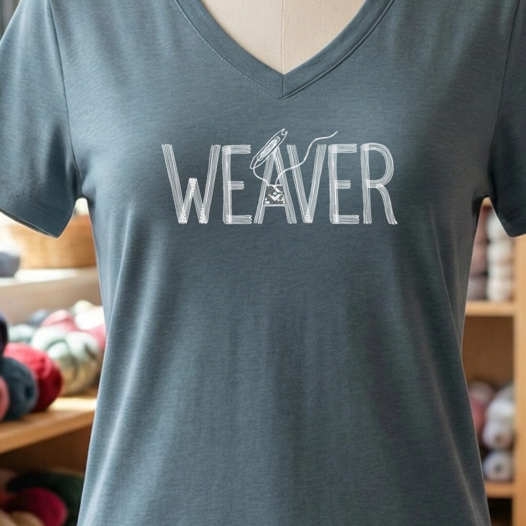 Weaver Text V-Neck T-Shirt Slate t-shirt