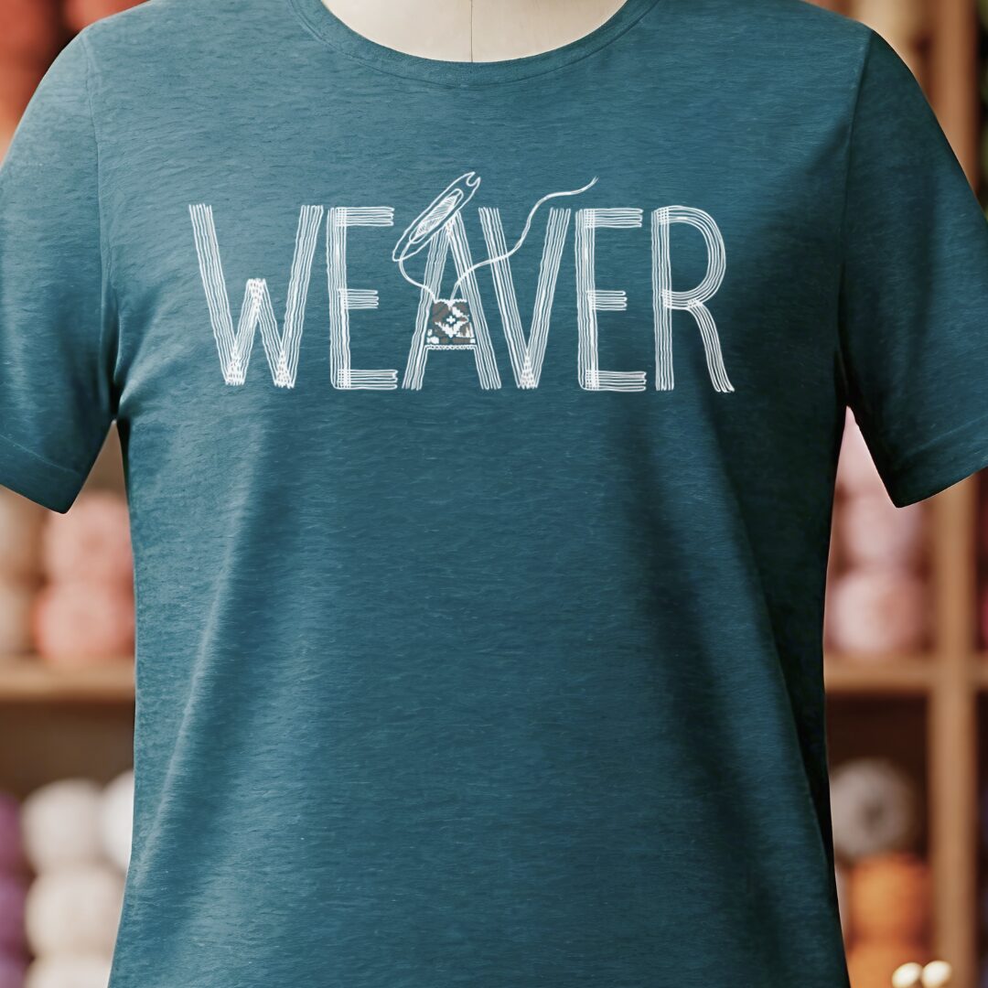 Weaver Text T-Shirt Teal Blue t-shirt