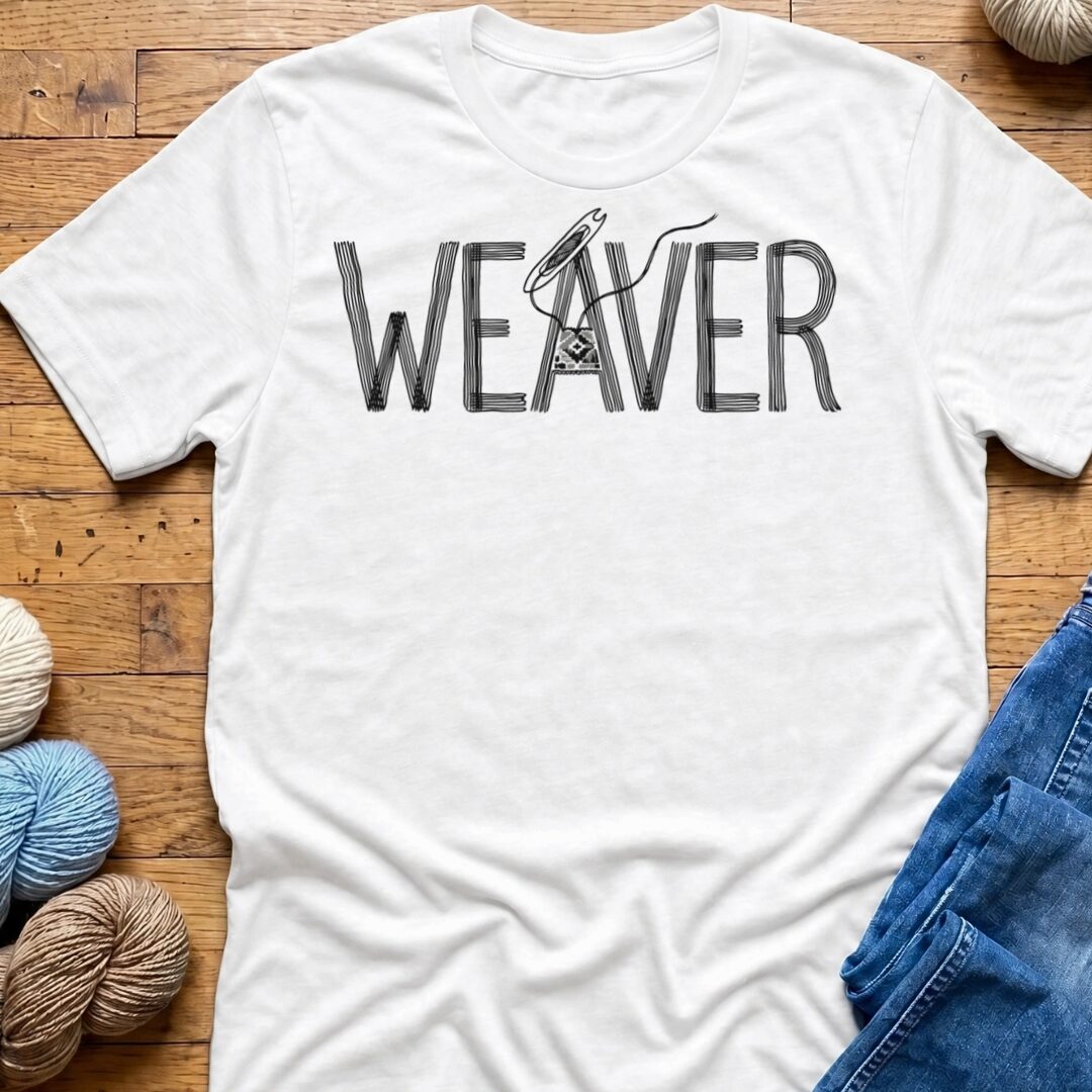 Weaver Text White T-Shirt.jpg