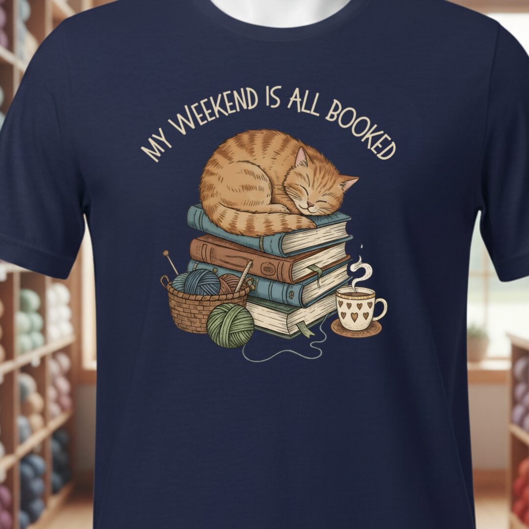Weekend Booked T-Shirt Navy t-shirt