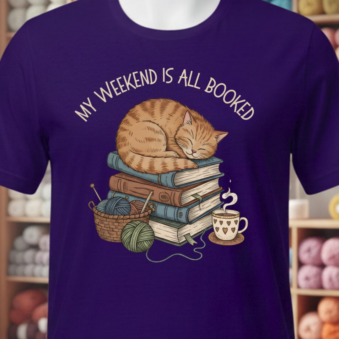 Weekend Booked T-Shirt Purple t-shirt