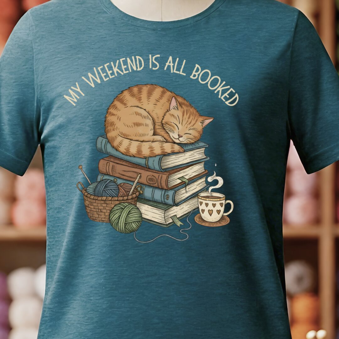 Weekend Booked T-Shirt Teal Blue t-shirt