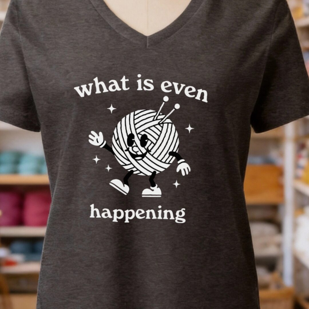 What Is Even Happening V-Neck T-Shirt Dark Grey t-shirt